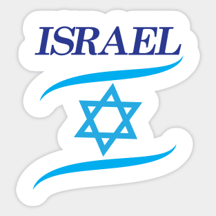 Happy Israel Independence Day Blue Star of David, Israeli flag Sticker